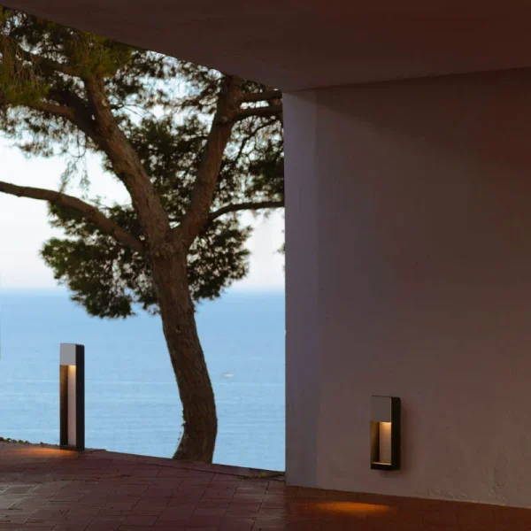 “Lab by Marset contemporary outdoor lighting – understated geometric design for modern exteriors”