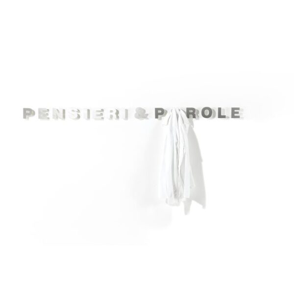 “Modern hallway accessory SMS by Mogg – sculptural metal coat rack with playful letterforms”