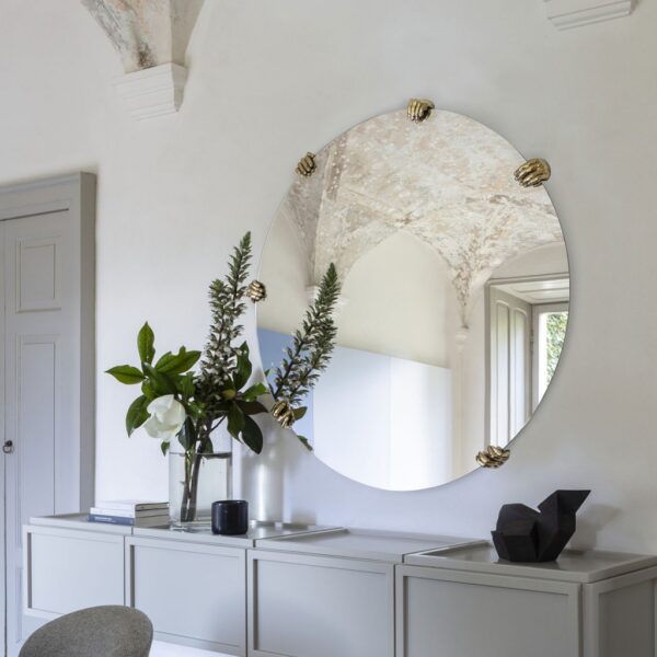 “SELFIE by Mogg – contemporary Italian wall mirror with deconstructed geometric silhouette and artistic flair”