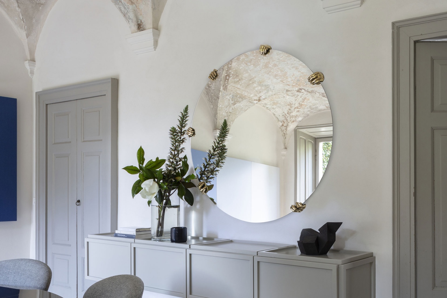 “SELFIE by Mogg – contemporary Italian wall mirror with deconstructed geometric silhouette and artistic flair”