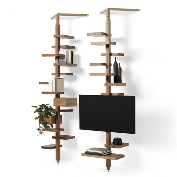 “ADELAIDE WOOD by Mogg modern Italian console – curved solid wood structure with sculptural elegance”
