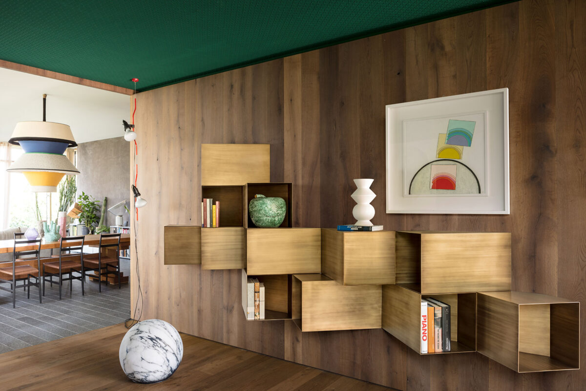 “CELL by Mogg – statement wall shelf combining functionality with striking architectural pattern”