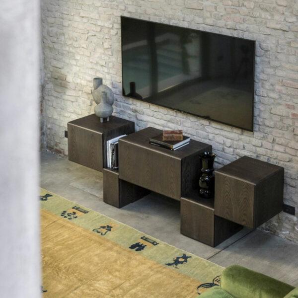 “FRACTAL by Mogg – contemporary bookshelf with asymmetrical, fractal-inspired shelving design”