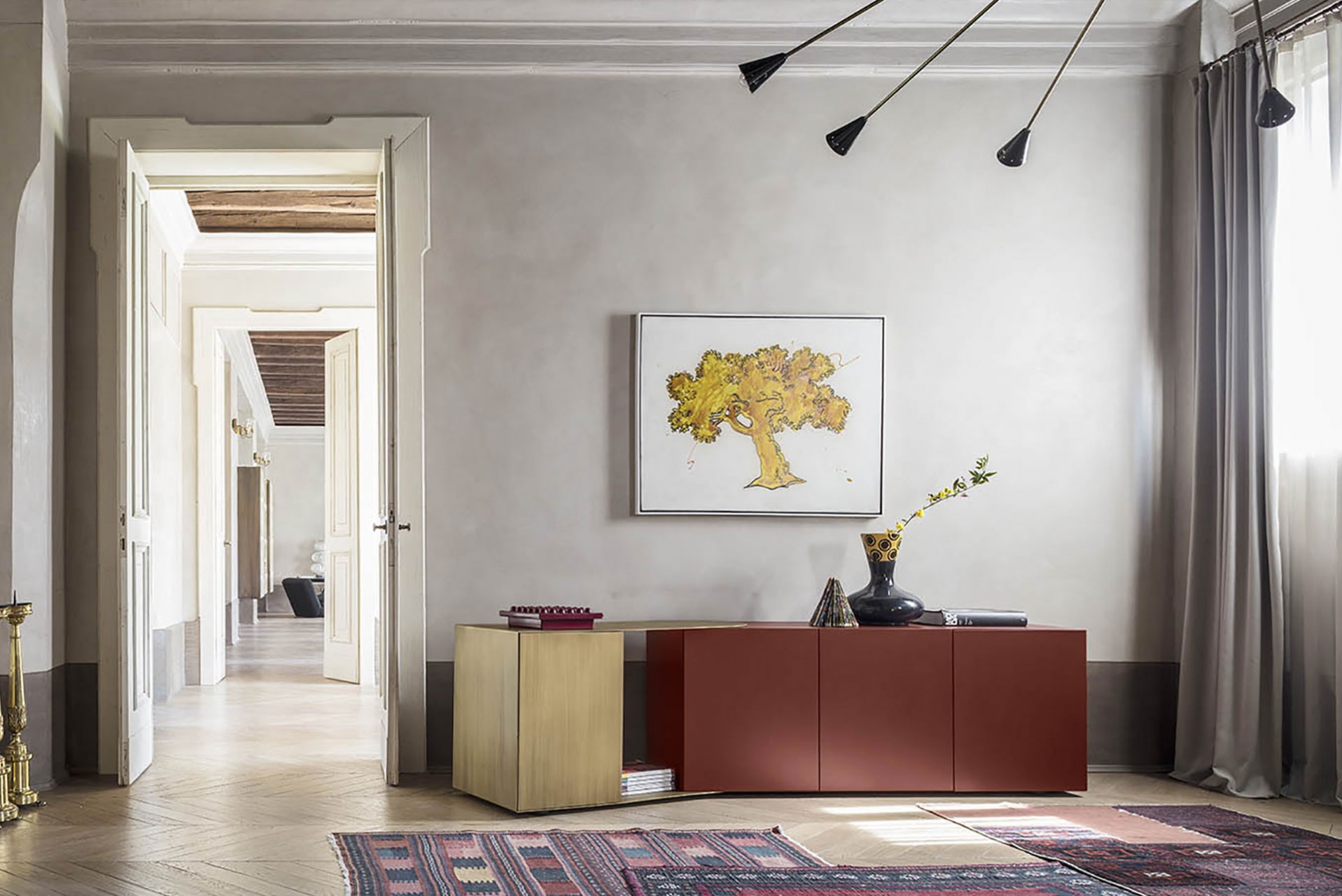 “SIDEBOARD PARTY by Mogg – contemporary sideboard with bold design and colorful lacquered finish”