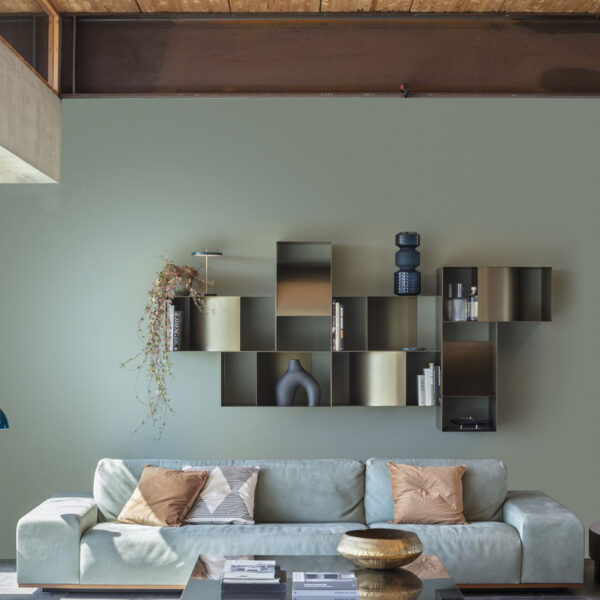 “JUDD WALL UNIT by Mogg – modular wall-mounted shelving with geometric stacked-block design”