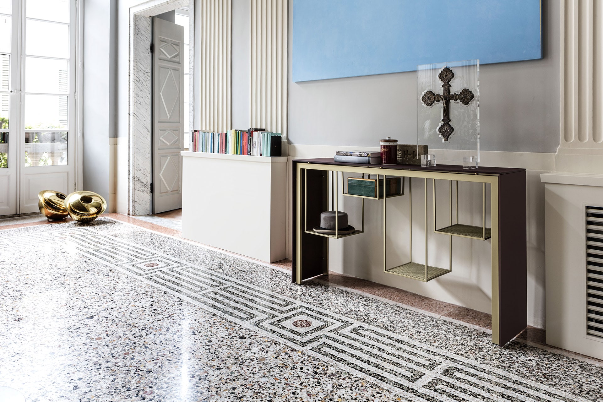 “TOKYO by Mogg – contemporary bookshelf with dynamic geometric structure and vertical rhythm”