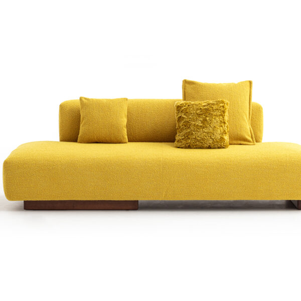Loveland Sofa by Moroso rear angle emphasizing gentle curves and sculptural structure in a Royal Oak Michigan display