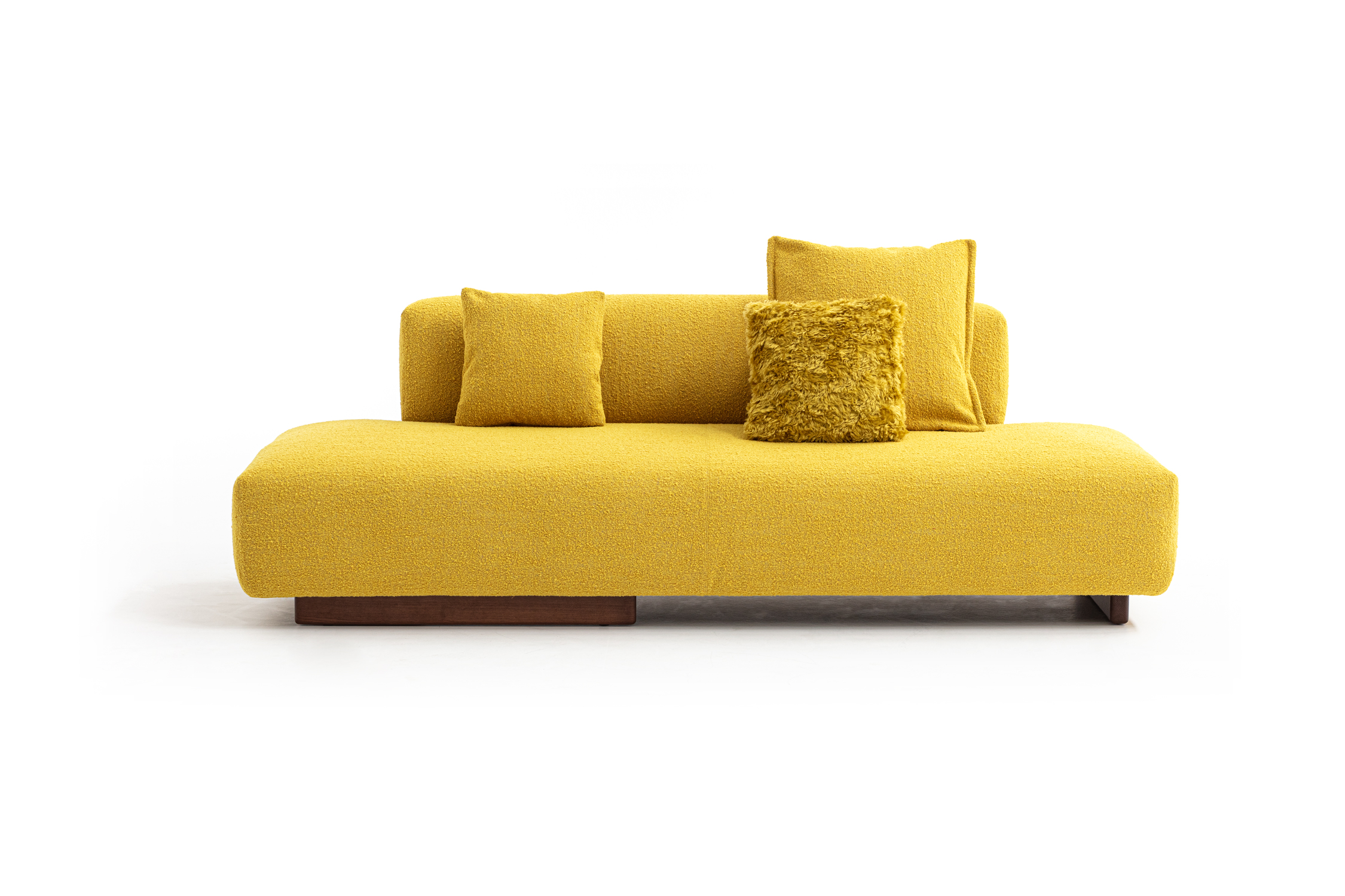 Loveland Sofa by Moroso rear angle emphasizing gentle curves and sculptural structure in a Royal Oak Michigan display