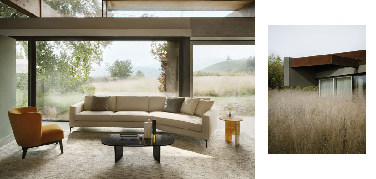 Nausicaa Italian armchair with sculptural form by Nicoline