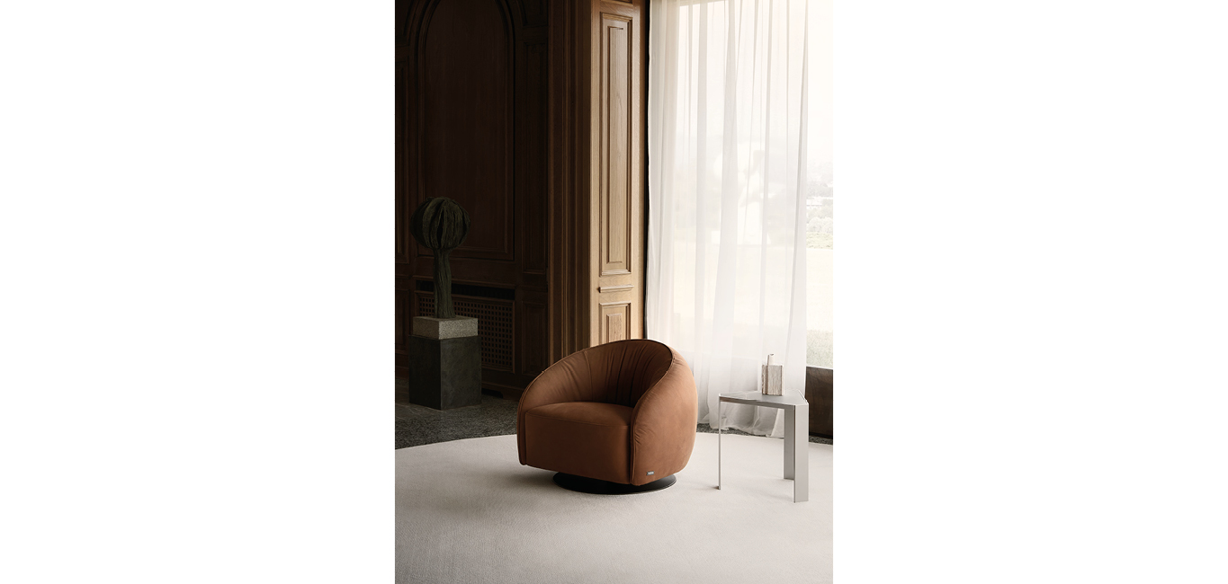 Nest Swivel by Nicoline, offering luxurious comfort and modern design for living rooms in Royal Oak, Michigan.