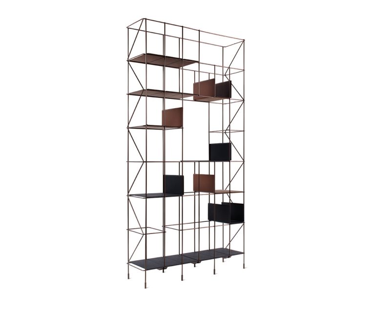 Network Bookcase by Casamania & Horm – Modular Design by Neuland. Paster & Geldmacher with Customizable Panels