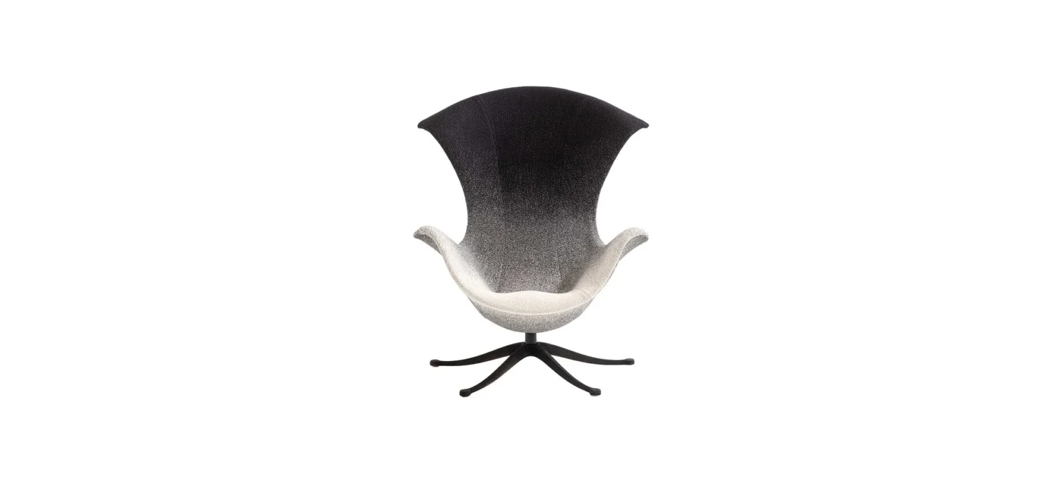 One Page by Moroso in sleek Italian upholstery, front view in a Royal Oak Michigan showroom