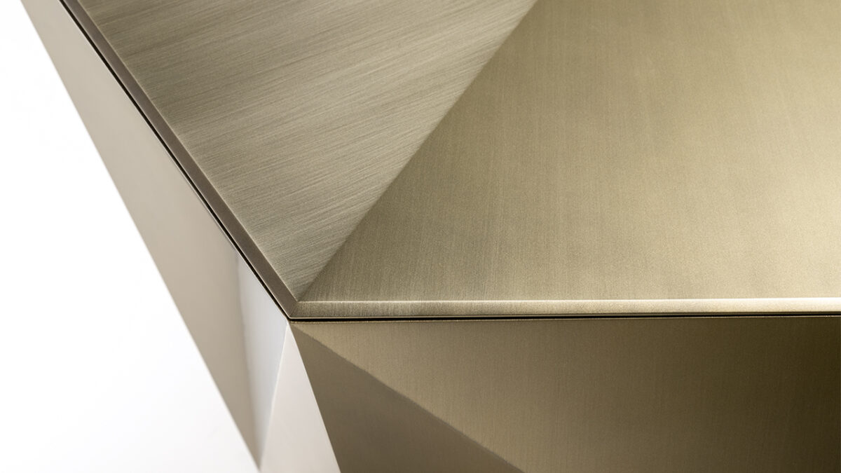 Origami 72 by Reflex showcased in Royal Oak Michigan showroom, modern Italian luxury furniture design.