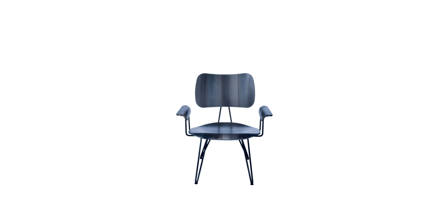 “Overdyed Lounge Chair by Moroso – modern Italian lounge seating with vintage-washed effect and sculptural form”