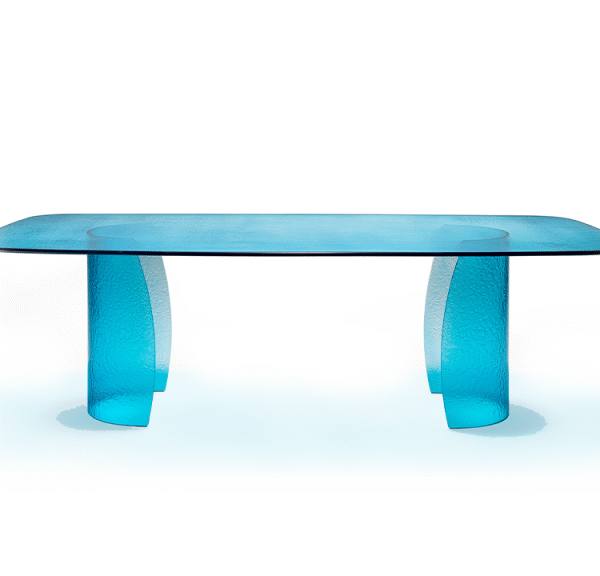 Petalo 72 Acqua by Reflex – Artistic glass table design in Birmingham Michigan