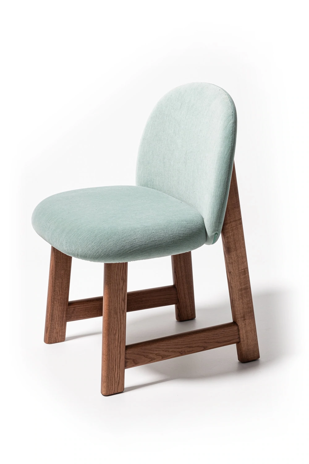 Pheaby by Moroso rear angle featuring precision stitching and minimalist metal base in a Royal Oak Michigan display
