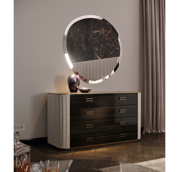 Plisse Como dresser with fluted texture in Troy Michigan