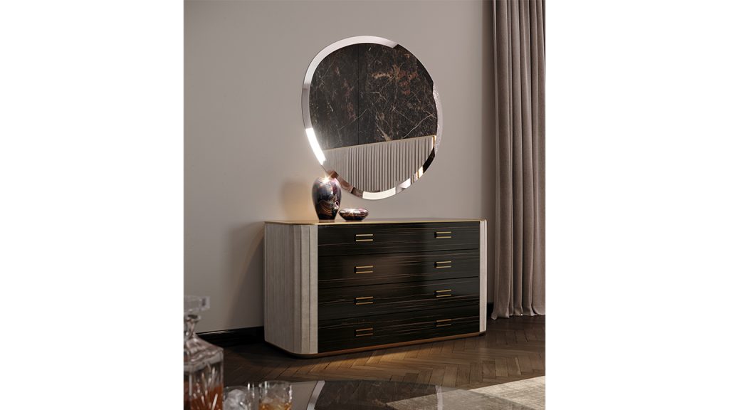 Plisse Como dresser with fluted texture in Troy Michigan