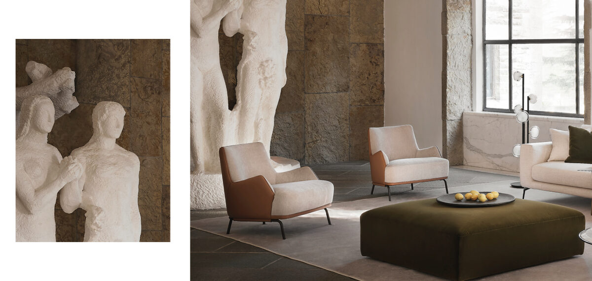 Luxury Italian Bea Low by Nicoline showroom piece at Italcasa Design in Troy, Michigan