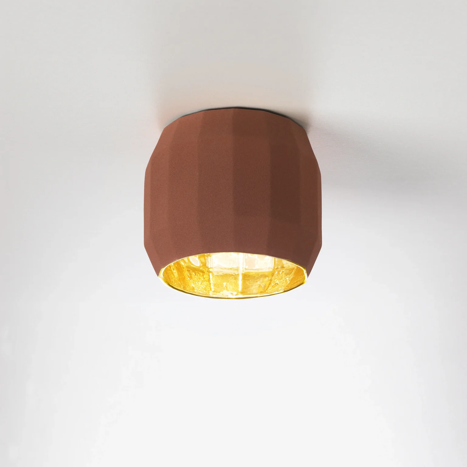 “Scotch Club by Marset contemporary pendant – handcrafted ceramic lighting with reflective interior”