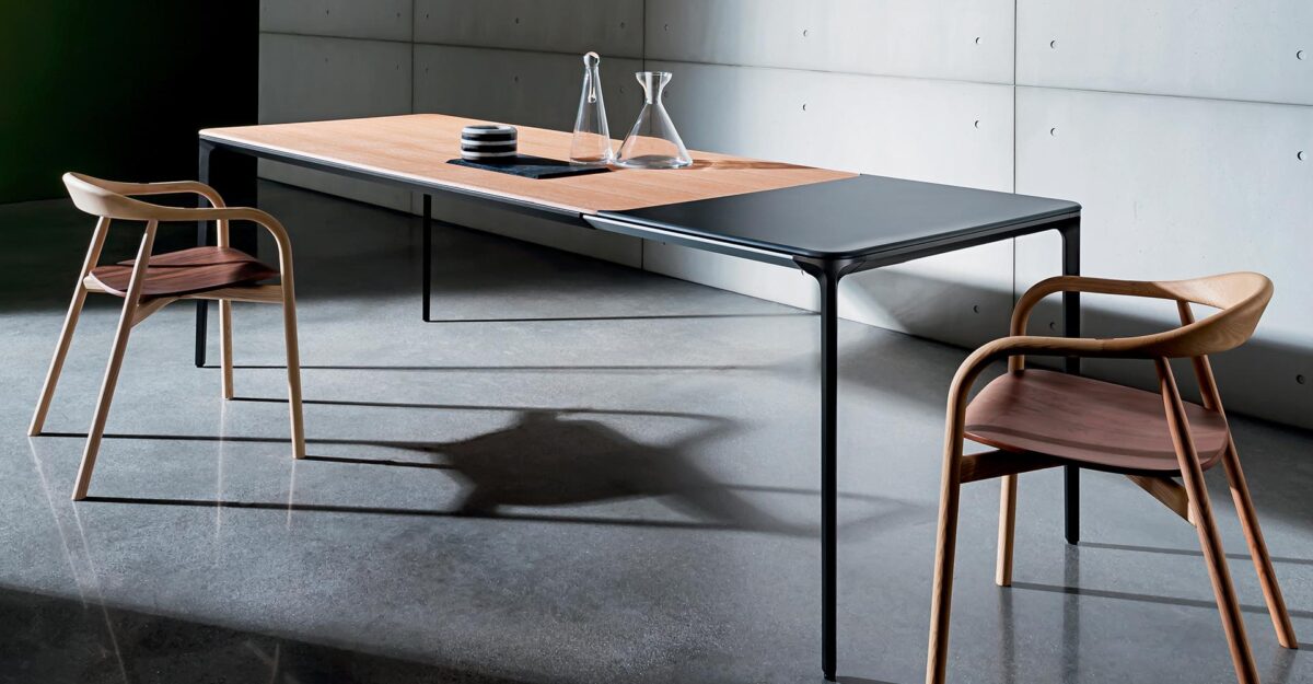 “Slim Extensible Table by Sovet – lightweight aesthetic with clean lines and Italian craftsmanship”