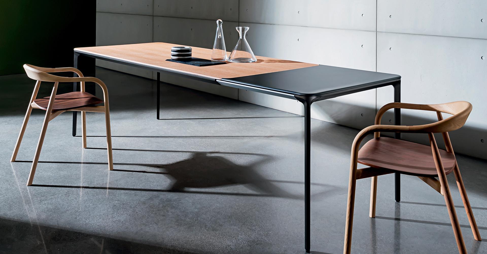 “Slim Extensible Table by Sovet – lightweight aesthetic with clean lines and Italian craftsmanship”