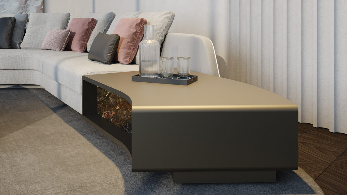 Space 40 by Reflex featured in Birmingham Michigan showroom, modern Italian luxury mirror design.