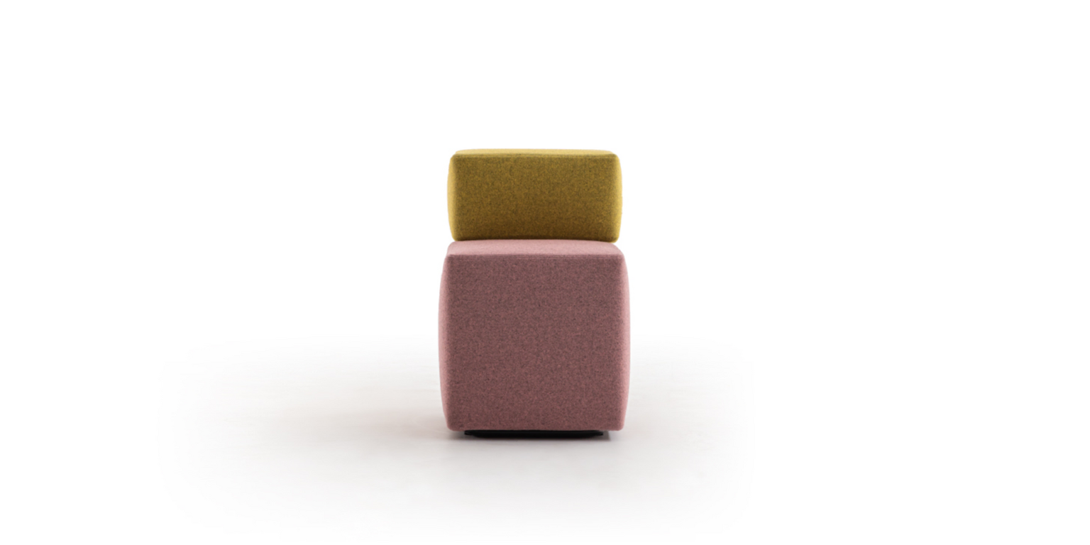 Square by Moroso close-up of premium Italian fabric texture and clean geometric lines at the Michigan Design Center