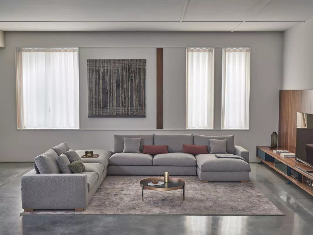 “Sunset by Bontempi modern Italian dining table in Royal Oak, Michigan showroom”