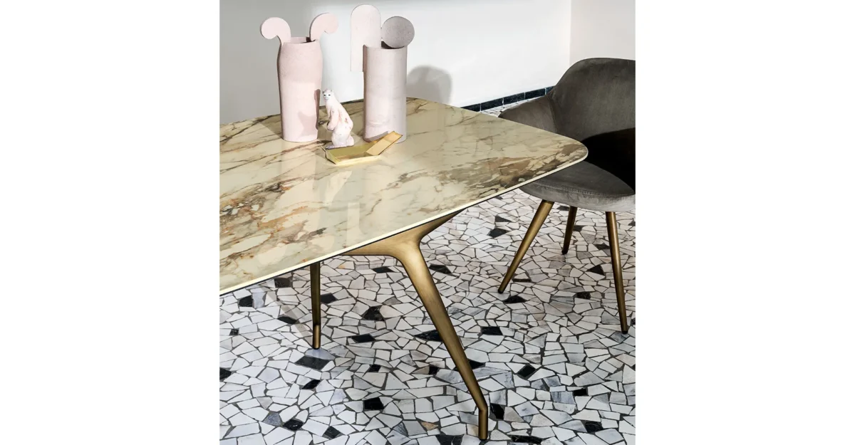 “Contemporary Italian table – Sovet Arkos Shaped 02 with artistic design and sophisticated form”