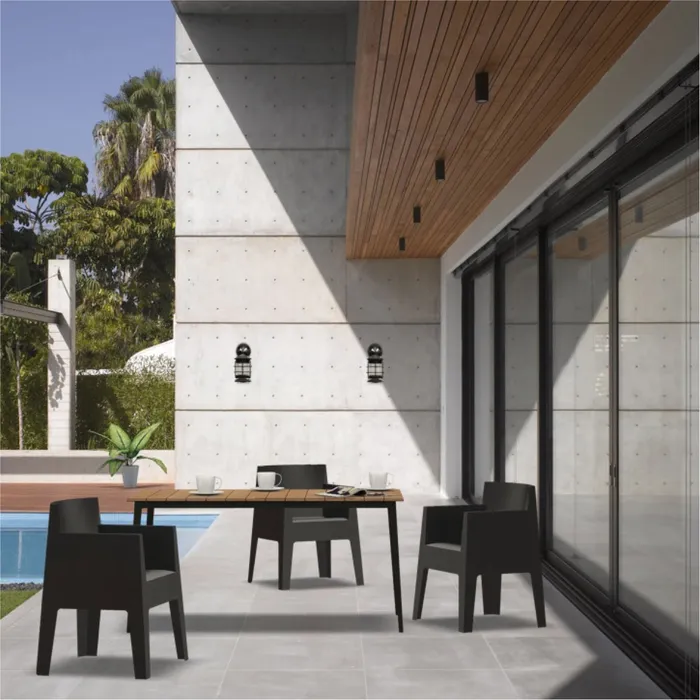 “TOY by Driade modern Italian designer armchair – geometric monobloc form in durable polyethylene for indoor or outdoor use”