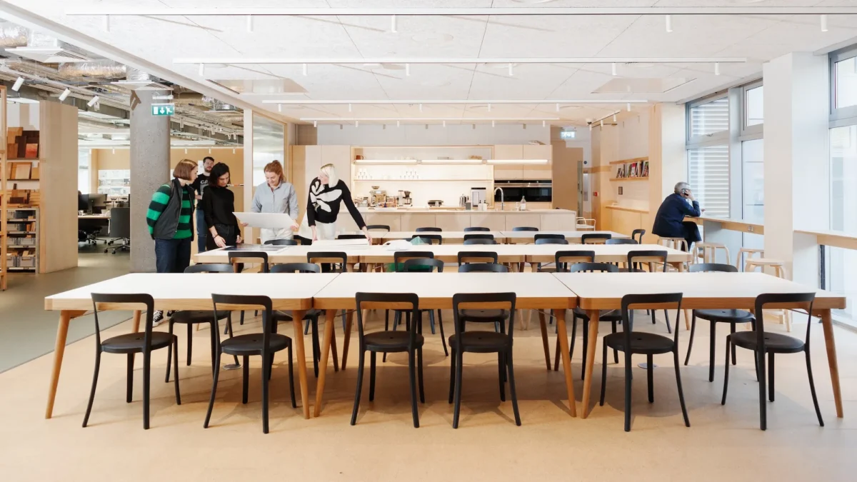 On & On stool by Emeco – recycled plastic seat for contemporary, luxury homes in Royal Oak.