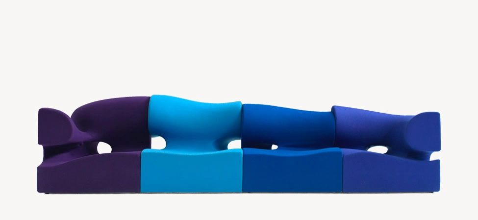 Misfits by Moroso styled with minimal décor, highlighting its bold personality and versatility in Royal Oak Michigan