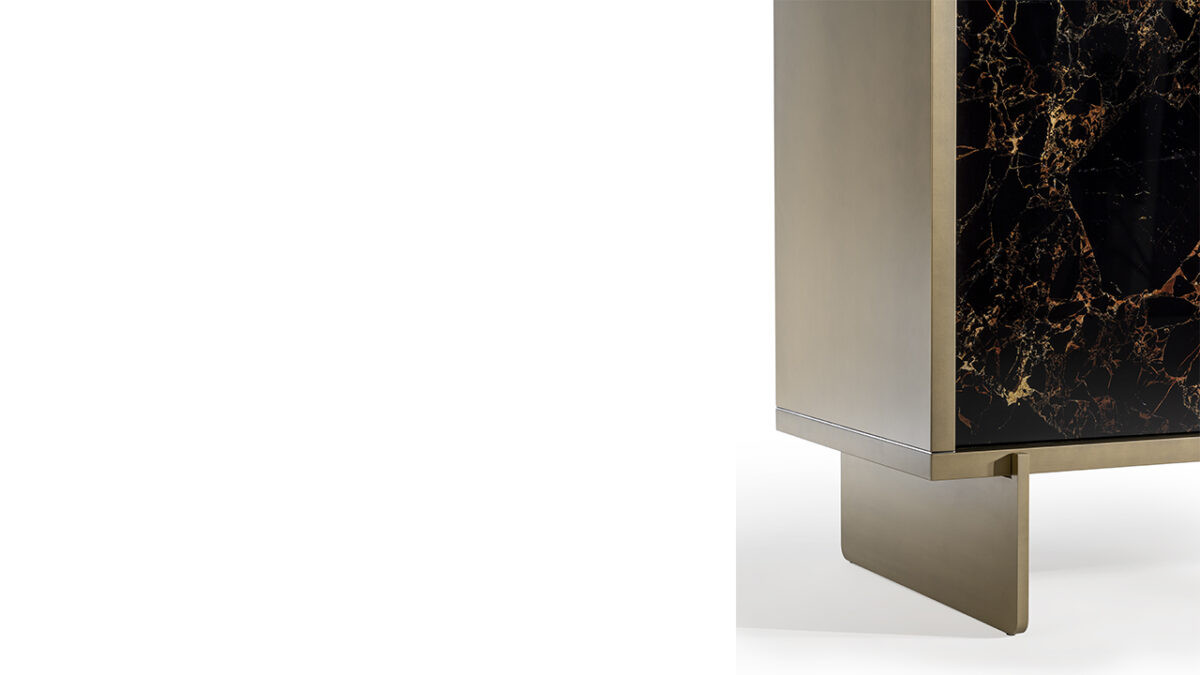 Uro Madia by Reflex showcased in Royal Oak Michigan showroom, modern Italian luxury sideboard design.