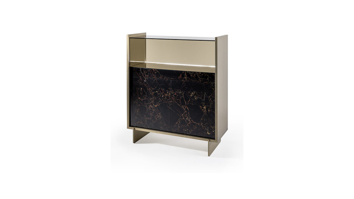 Uro Madia by Reflex showcased in Royal Oak Michigan showroom, modern Italian luxury sideboard design.