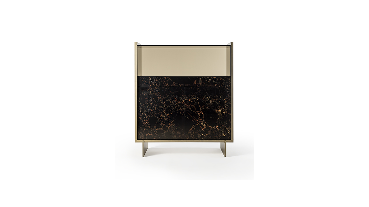 Uro Madia by Reflex showcased in Royal Oak Michigan showroom, modern Italian luxury sideboard design.