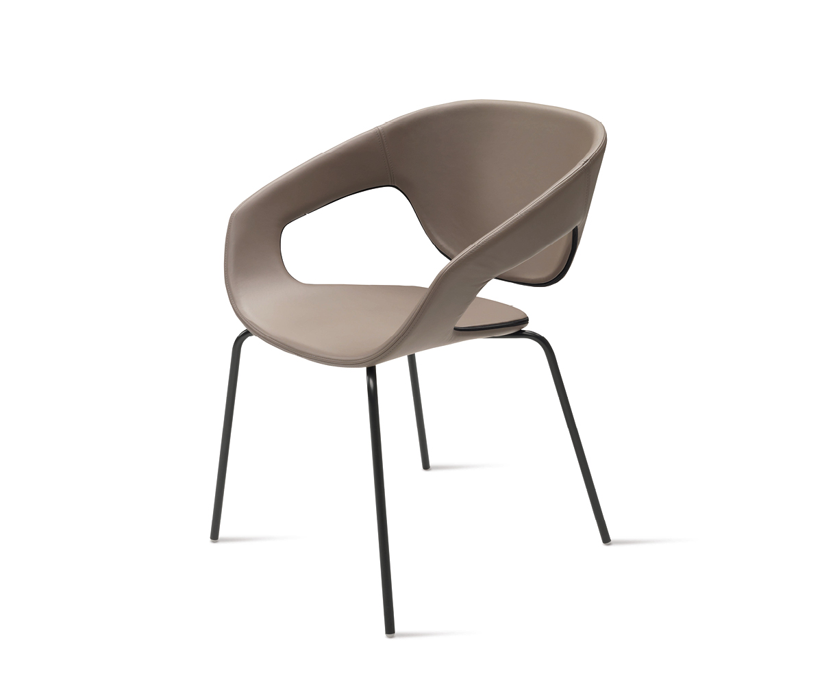 "Vad Stackable Polypropylene Chair by Casamania in matte black finish, lightweight and modern in design."