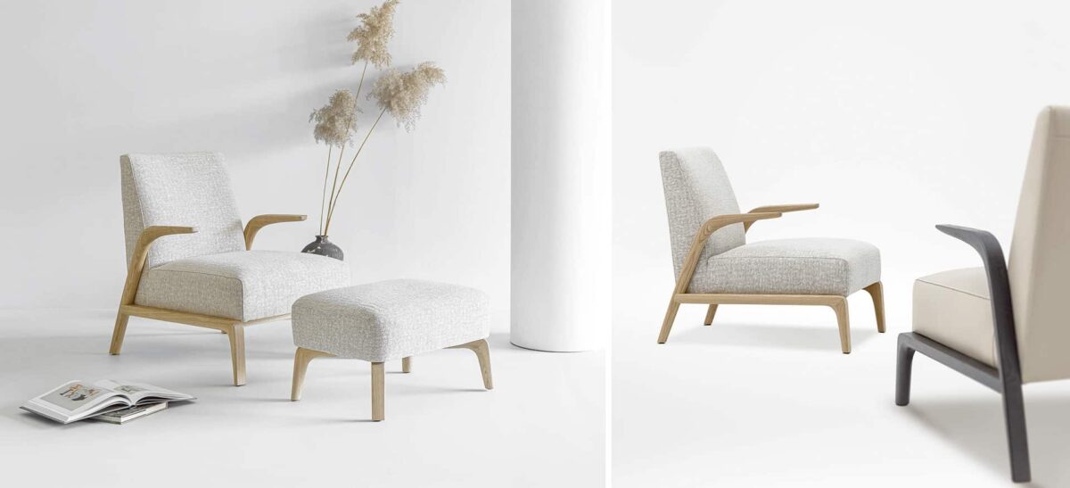 Comfortable Venus Chair with inviting curves and modern finish by Camerich.