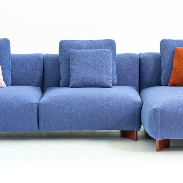 Cuadra-Soft Sofa by Moroso side profile highlighting comfortable armrests and contemporary silhouette in a Troy Michigan setting