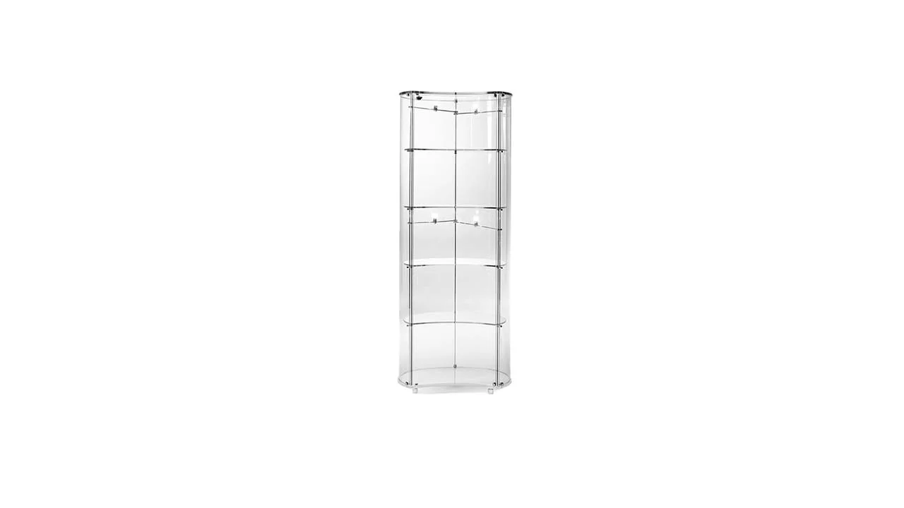 Showcase Luna Reflex modern Italian display cabinet with glass doors tailored for luxury living rooms in Royal Oak Michigan