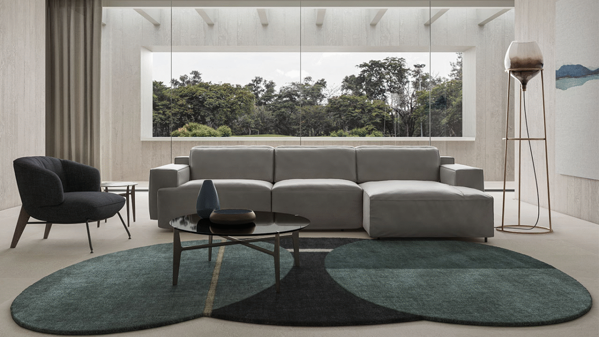 Modern Iago Project 2954 by Natuzzi, high-end Italian furniture for Royal Oak, Michigan.