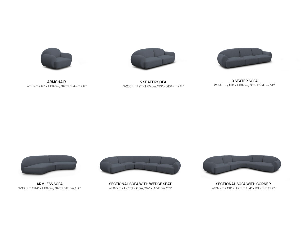 Luxury contemporary Memoria Project by Natuzzi, perfect for a sophisticated home in Birmingham, Michigan.