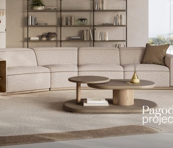 Modern Pagoda Project by Natuzzi, high-end Italian furniture for Troy, Michigan.