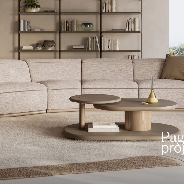 Modern Pagoda Project by Natuzzi, high-end Italian furniture for Troy, Michigan.