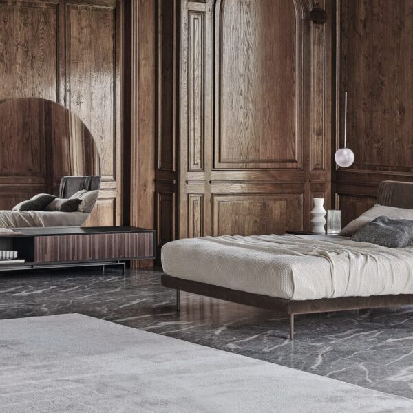 “CHLOÈ LUXUR bed by Ditre Italia – contemporary Italian bed featuring plush headboard and sophisticated lines”