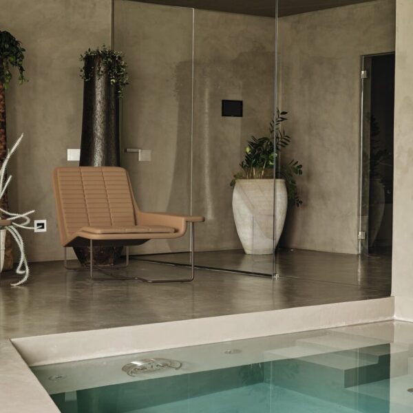 “ORIGAMI armchair by Ditre Italia – modern Italian lounge chair with geometric silhouette and tailored upholstery”