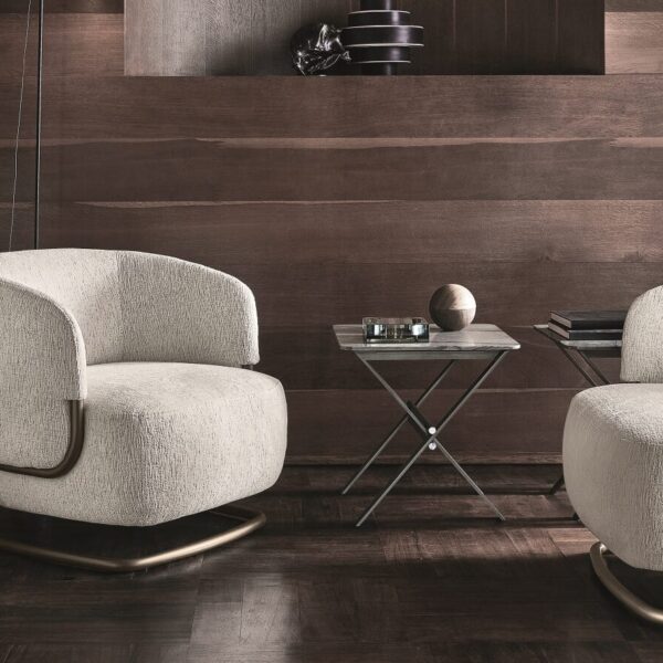 “Modern MARABU armchair by Ditre Italia – plush occasional seating with informal style and inviting comfort”
