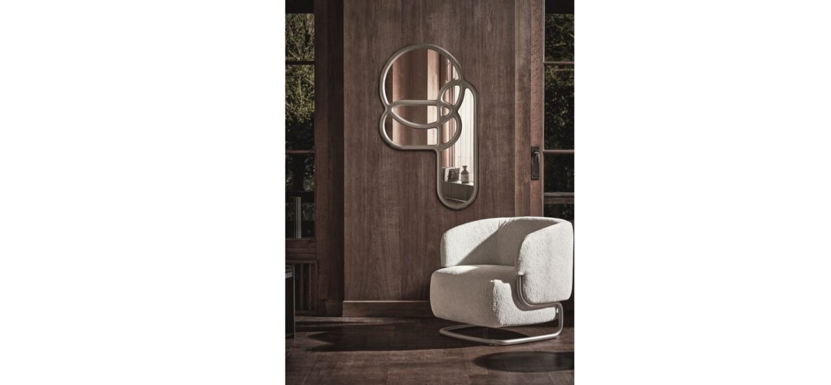 “MULTITUDE mirror by Ditre Italia – modern Italian wall mirror featuring an artistic composition of asymmetrical panels”