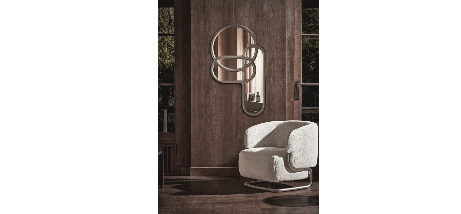 “MULTITUDE mirror by Ditre Italia – modern Italian wall mirror featuring an artistic composition of asymmetrical panels”