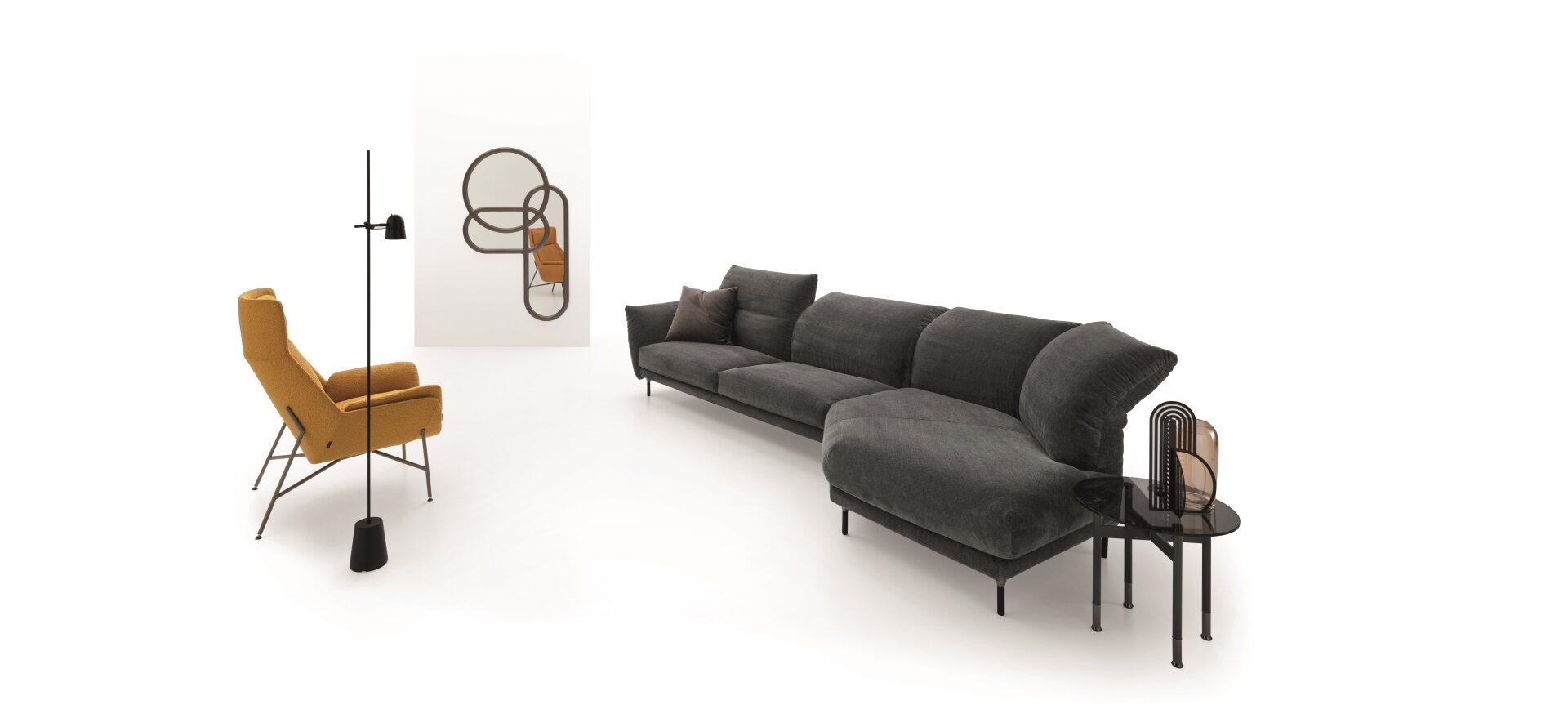 “ON LINE PLAIN sofa by Ditre Italia – modern Italian modular seating with clean lines and minimalist upholstery”
